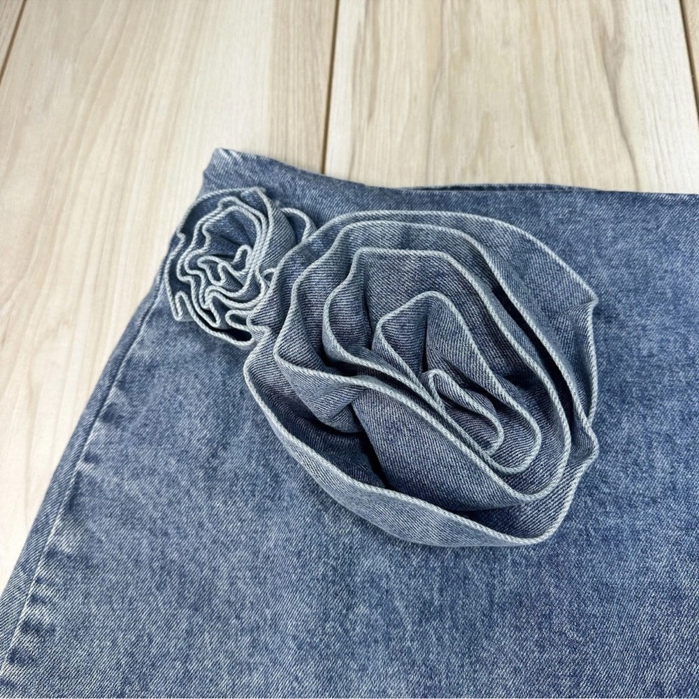 NWT Future Collective Rose Denim Skirt‎ Size 2X - Picture 2 of 9
